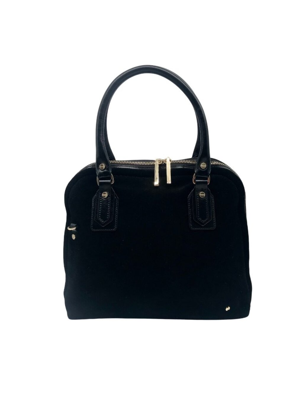 Halston Heritage Black Suede Convertible Satchel